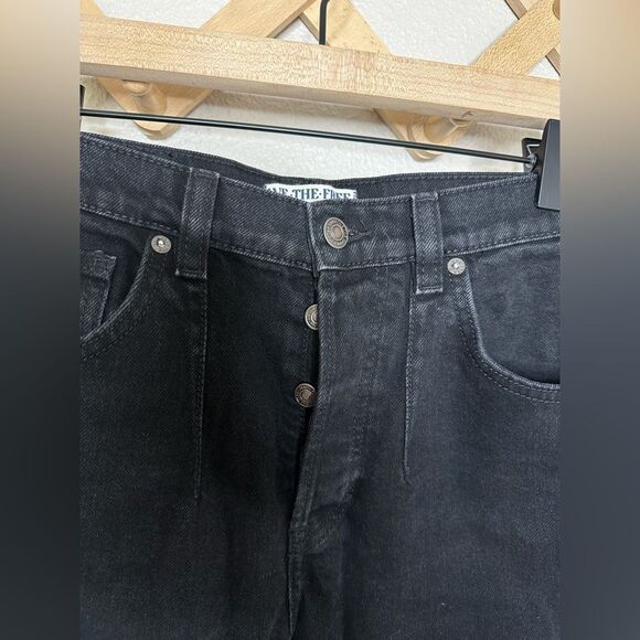 Free People We The Free Straight Leg Black Jeans Sz 27 - Picture 2 of 8